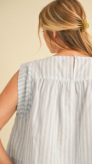 Summer Breeze Stripe Babydoll Top