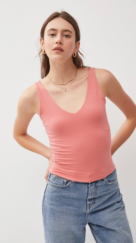 Double Knit Double V-Neck Tank Top 5/24