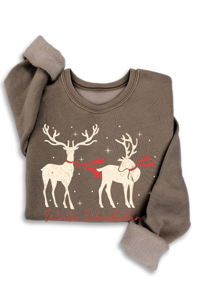 Winter Wonderland Deer Sweatshirt