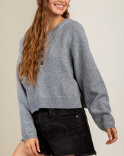 1/2 Button Raglan Sweater