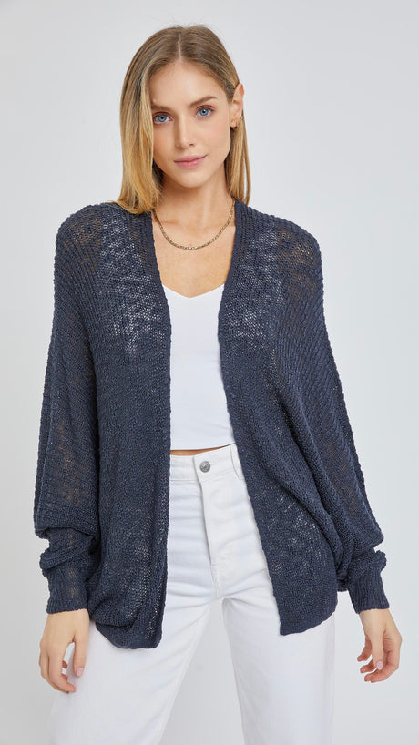 Summer Dolman Sleeve Sweater Cardigan