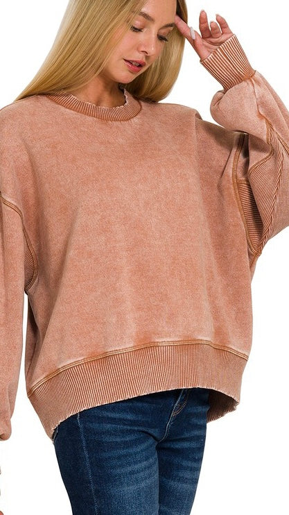 Mineral Wash Oversized Sweatshirt