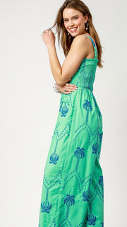 Embroidered Palm Tree Jumpsuit