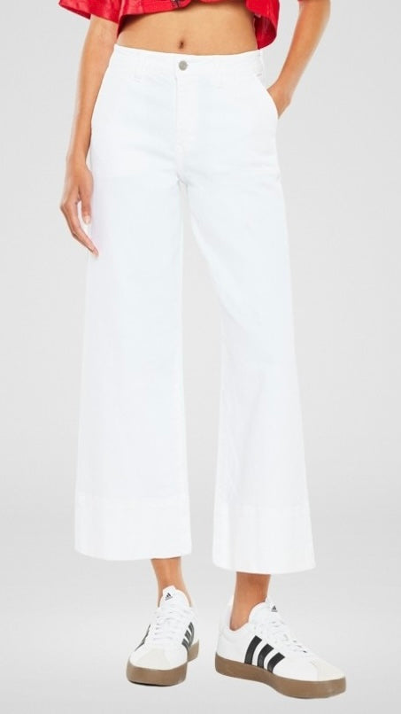 High Rise Crop Wide Leg Jeans