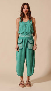 Mineral French Terry Patch Pkt Jumpsuit