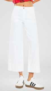 High Rise Crop Wide Leg Jeans