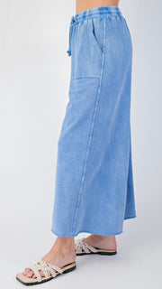 Basic Mineral Patch Pkt Wide Leg Pant