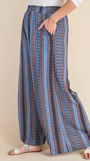 + Boho Stripe Wide Leg Pants