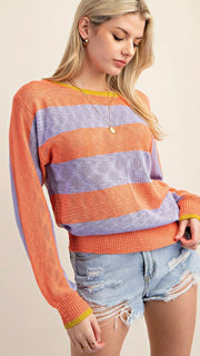 Summer Bright Wide Stripe Sweater