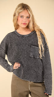 Mineral Chest Pocket Waffle Sweater