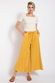 Copy of Washed French Terry Wide Leg Pants