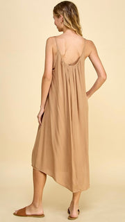 Rayon Cami Strap Midi Dress