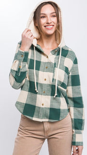 Buffalo Check Flannel w/Sweatshirt Hood 9/24