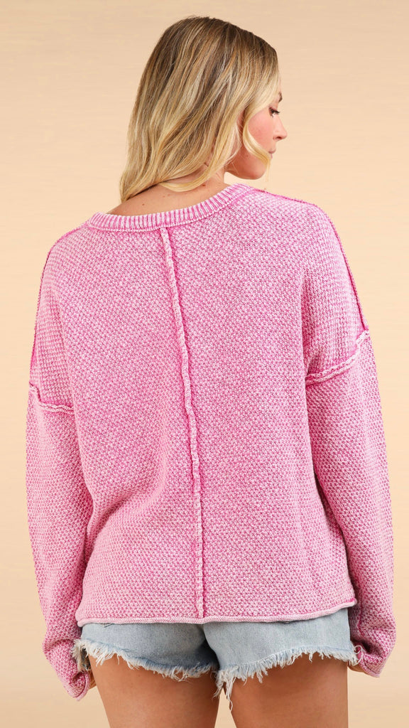 Mineral Chest Pocket Waffle Sweater