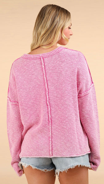 Mineral Chest Pocket Waffle Sweater