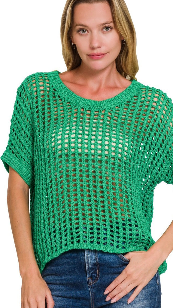 Cotton Open Weave Summer Sweater