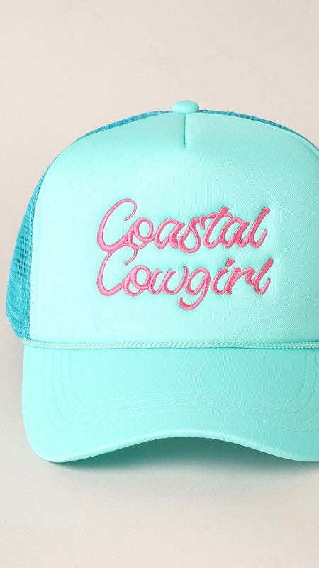 Coastal Cowgirl Embroidered Foam Trucker Hat