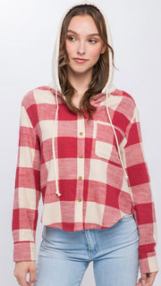 Buffalo Check Flannel w/Sweatshirt Hood 9/24