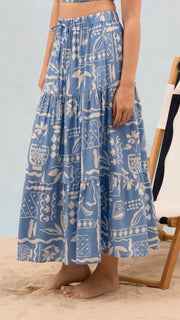 Boho Summer Tiered Midi Skirt