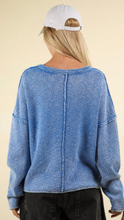 Mineral Chest Pocket Waffle Sweater