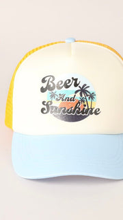 Beer + Sunshine Printed Trucker Hat