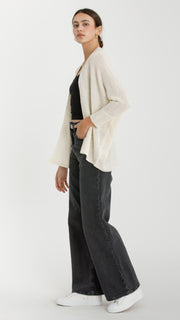 Solid Dolman 3/4 Sleeve Cardigan