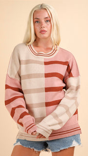 Mixed Up Colorblock Stripe Sweater