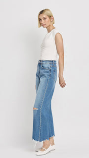 Olivia High Rise Wide Leg Crop Jean