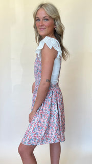 Floral Smocked Jumper Dress