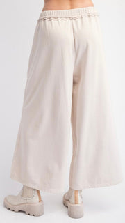 Mineral Reverse Terry Knit Wide Leg Pants