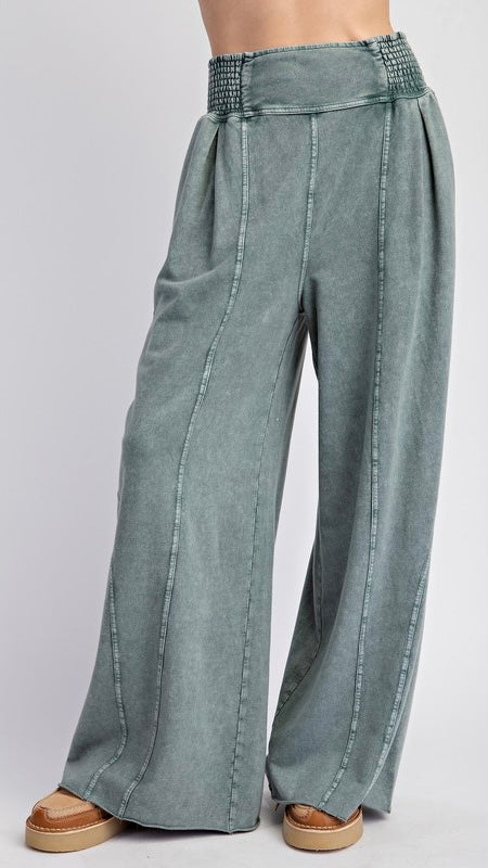 Mineral Side Smocked Wide Leg Pants