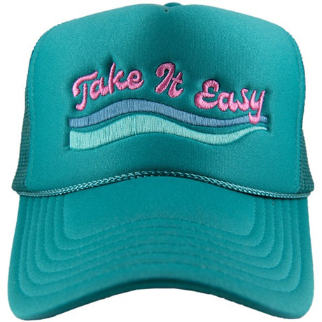 Take It Easy Emb Puffy Trucker Hat