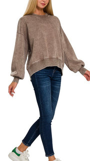 Mineral Wash Oversized Sweatshirt