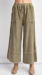 Reverse French Terry Wide Leg Pants 10/24