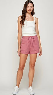 Patch Pocket Terry Knit Shorts