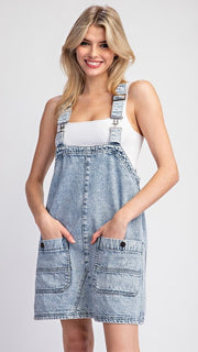 Patch Pocket Denim Jumper Dress