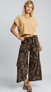 Mineral Floral Print Wide Leg Pants