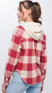 Buffalo Check Flannel w/Sweatshirt Hood 9/24