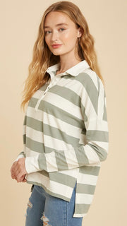 Striped Rugby L/S Top
