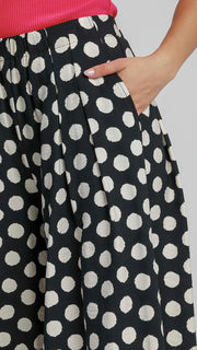 Polka Dot Wide Leg Pants w/Pockets