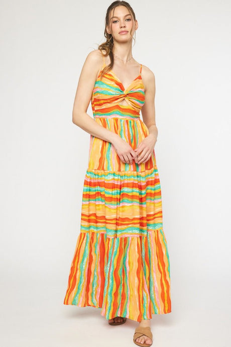 Tropics Stripe Maxi Dress