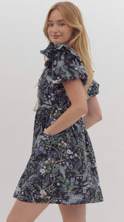 Dreamy Floral Bow Front Dress