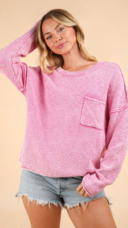 Mineral Chest Pocket Waffle Sweater