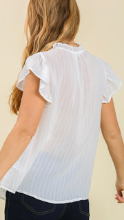 Smocked Bib Flutter Slv Top