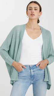 Solid Dolman 3/4 Sleeve Cardigan