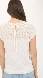 Open Crochet Yoke Sweater