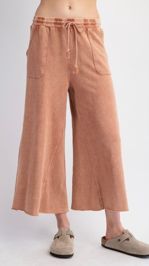 Basic Mineral Knit Wide Leg Pants 9/24