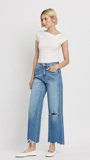 Olivia High Rise Wide Leg Crop Jean