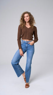 High Rise Wide St Leg Stretch Jean