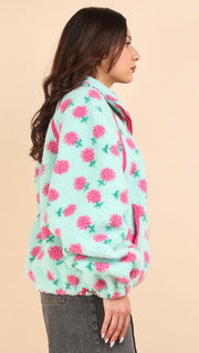 Polly Floral Sherpa Fleece Jacket